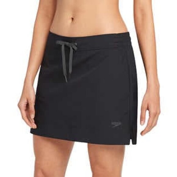 NWT - Speedo Ladies' Black UPF 50+ Swim Skort - Size XXL - Picture 1 of 6